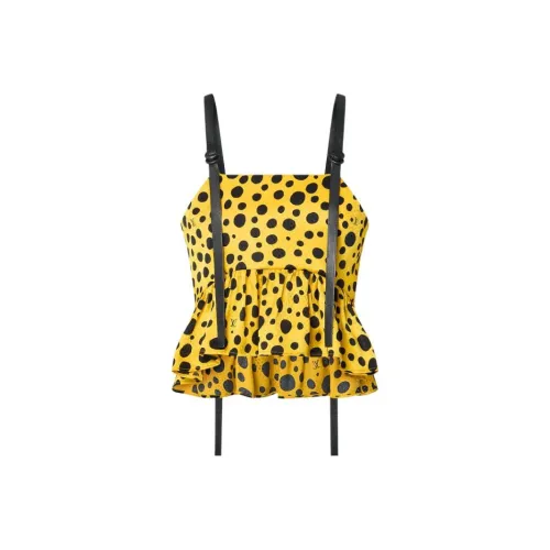 LOUIS VUITTON X Yayoi Kusama Infinity Dots Peplum Top Ocre/Yellow
