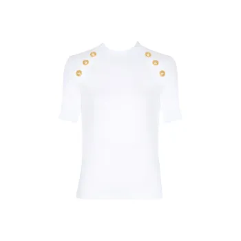 BALMAIN Decorative button T shirt