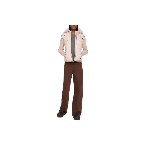 Moose Knuckles Valencia Hybrid Knit Shearling Jackets Coats Women's Gray Rose