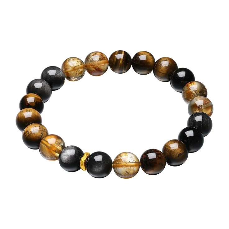 LIU GUI FU JEWELRY Natural Obsidian Jade Bracelets Unisex-1