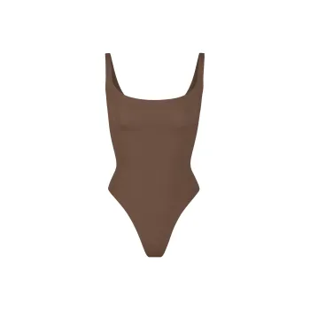 Skims FITS EVERYBODY SQUARE NECK BODYSUIT Bodysuits Women's OXIDE/Oxide