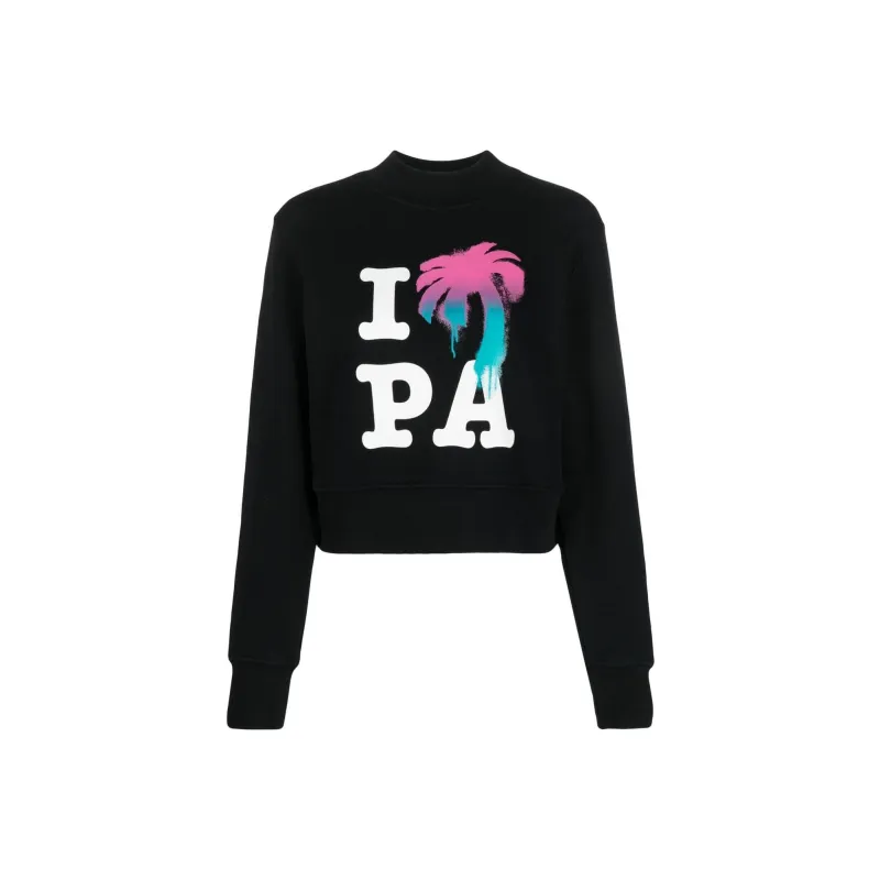 PALM ANGELS I Love Pa Crewneck Sweatshirt-0