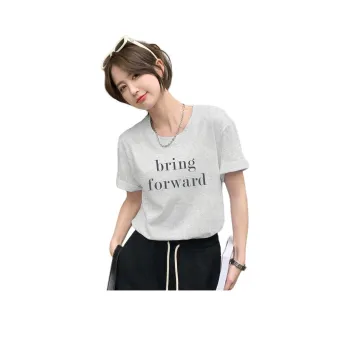 Tonlion SS24 T-Shirt Women's Light Beige Gray