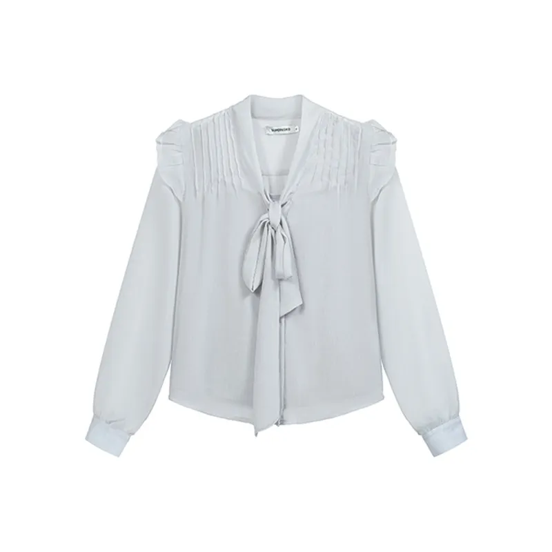 Incolore Chiffon Shirt Women's Light Blue-0
