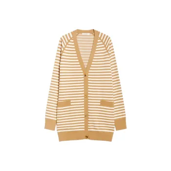 MaxMara Striped Patterned V Neck Cardigan