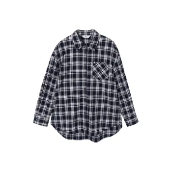 XIANGYING Shirt Women's Navy Blue