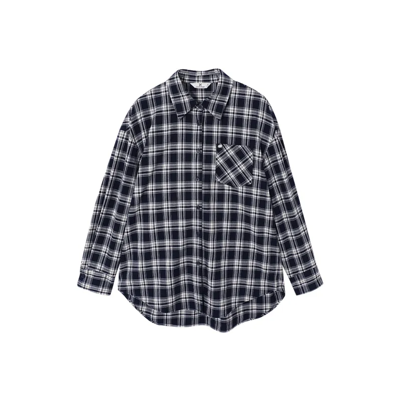 XIANGYING Shirt Women's Navy Blue-0