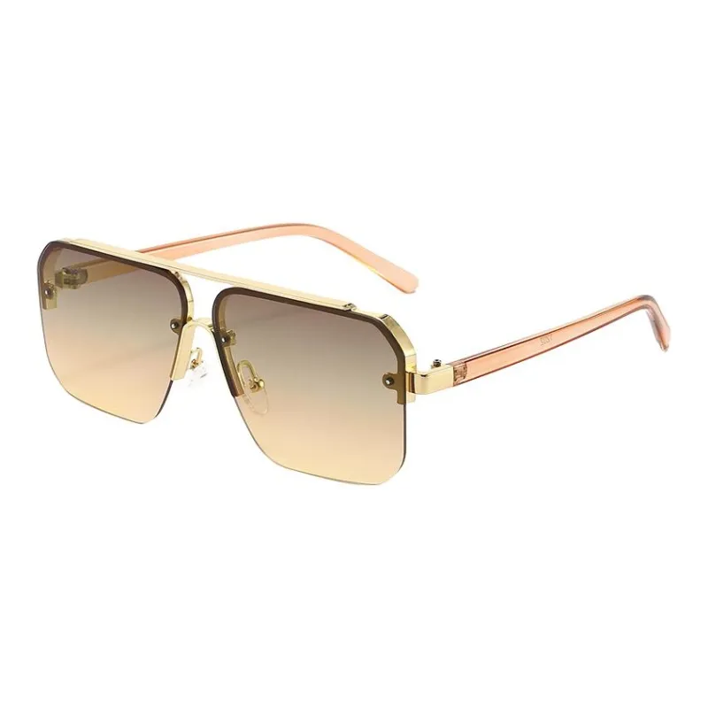 JEANSWEST PC Metal Square Sunglasses Unisex-2