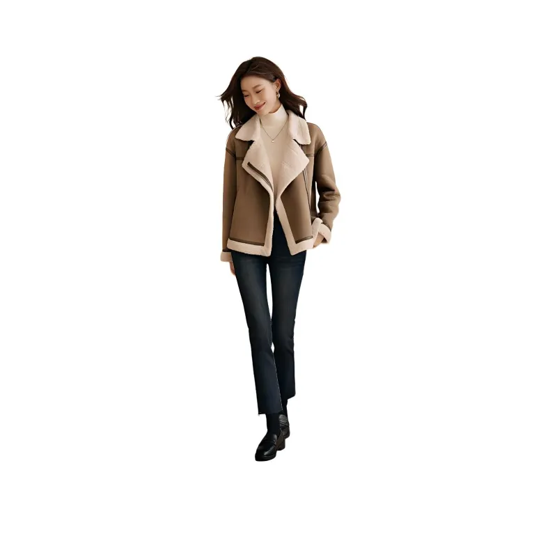 Mo Han Yi Mei Jackets Coats Women's Khaki Green-0