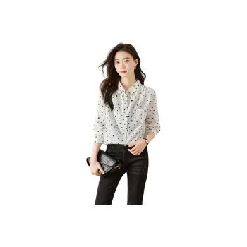 La Chapelle Shirt Women's White Polka Dot