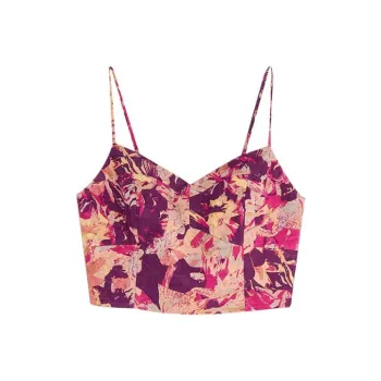 CLUB MONACO Camisole Women's Fuchsia Print