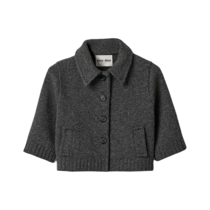 MIU MIU Knitwear Women's Gray Limestone Gray-0