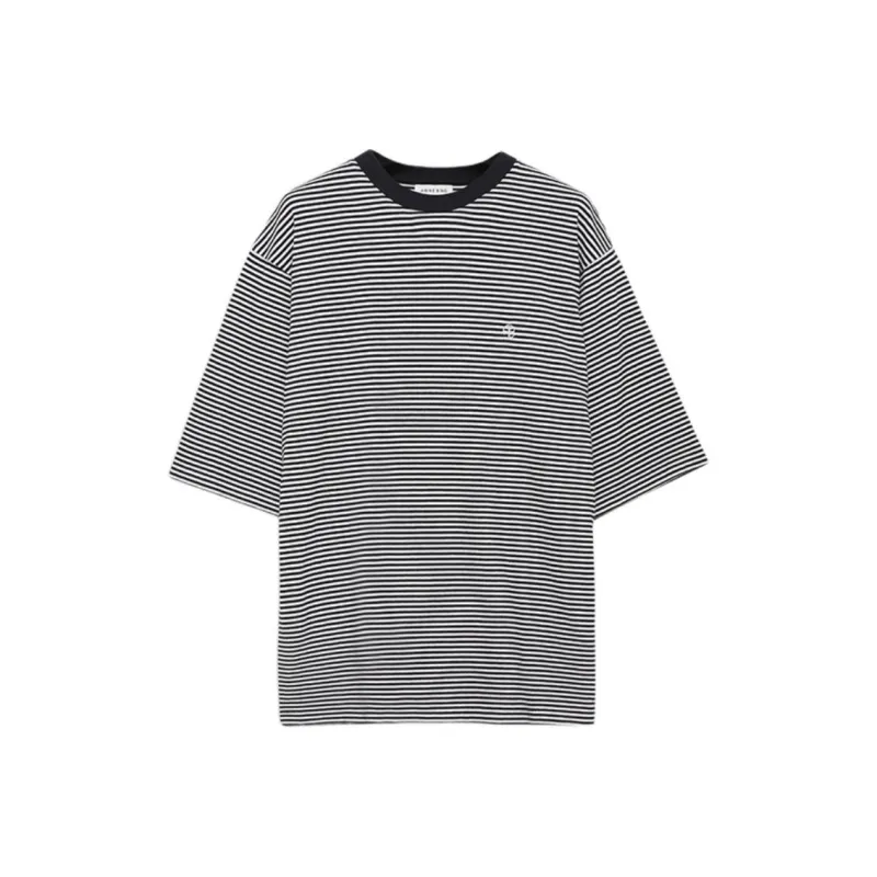 Anine Bing Bo Stripe Print Crewneck T Shirt-0