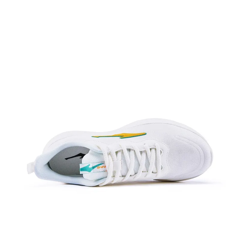 Erke Running Shoes Men Low Top Microcrystalline White/Orange Yellow-2