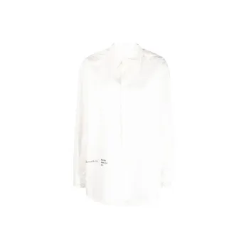 MM6 Maison Margiela Logo Printed Scallop Hem Shirt