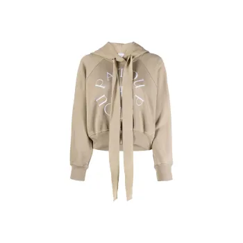 Patou Logo Cropped Hoodie
