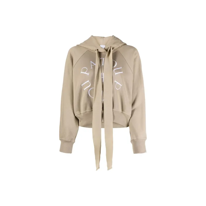 Patou Logo Cropped Hoodie-0