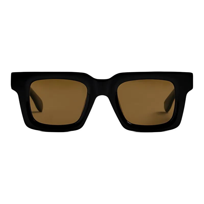 ZARA Acetate Cellulose Triacetate Square Sunglasses Men's Black-1