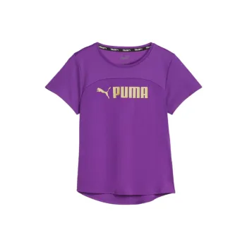 PUMA FitUltrabreathe Regular T Shirt Women's Purple Print Gold
