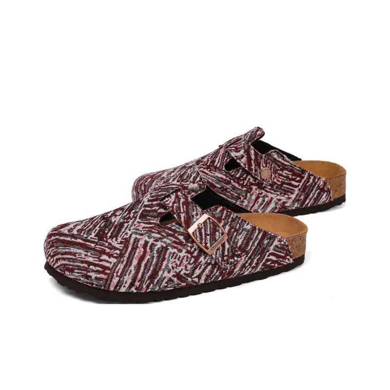 Khadgar Cork Sole Quiet Abrasion Resistant Slip Resistant Closed Toe Slippers Unisex-13