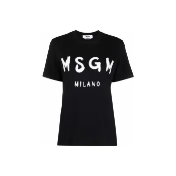 MSGM Logo print Short sleeved T shirt