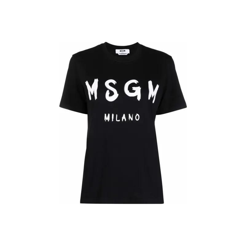 MSGM Logo print Short sleeved T shirt-0