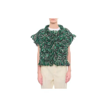 Sacai Fringed edge Knitted Jacket