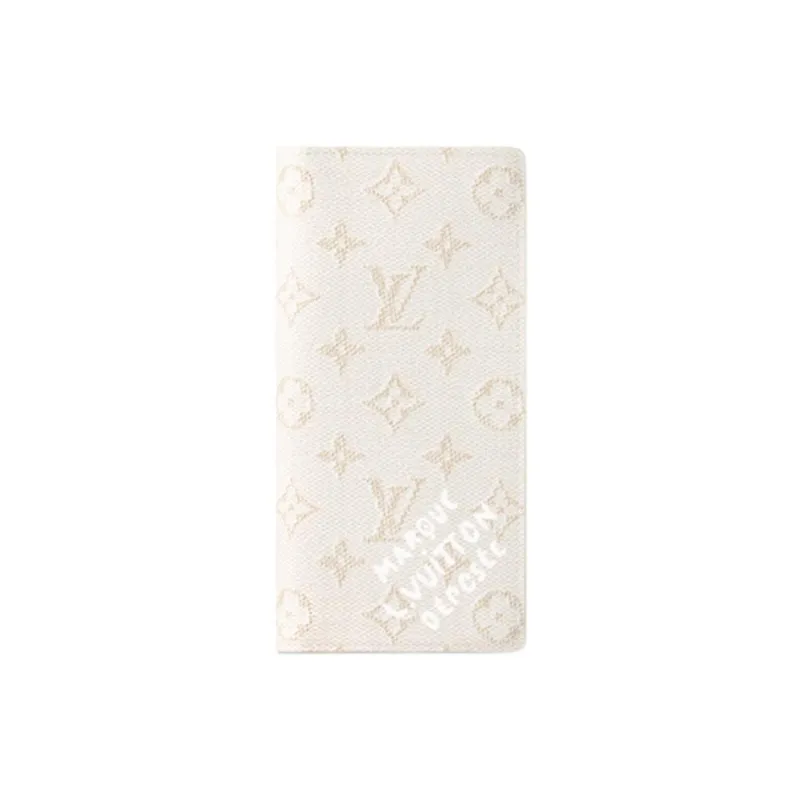 LOUIS VUITTON Brazza Monogram Heritage Coated Canvas Wallet Men's Ecru-0