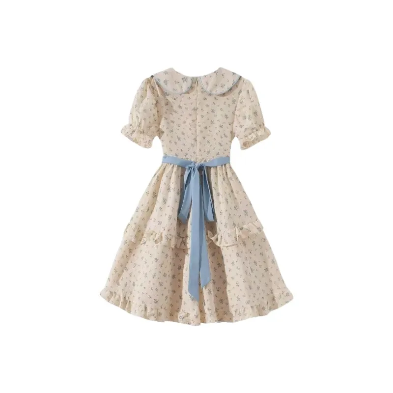 Mu Qingqing Short Sleeved Dress Women's-6