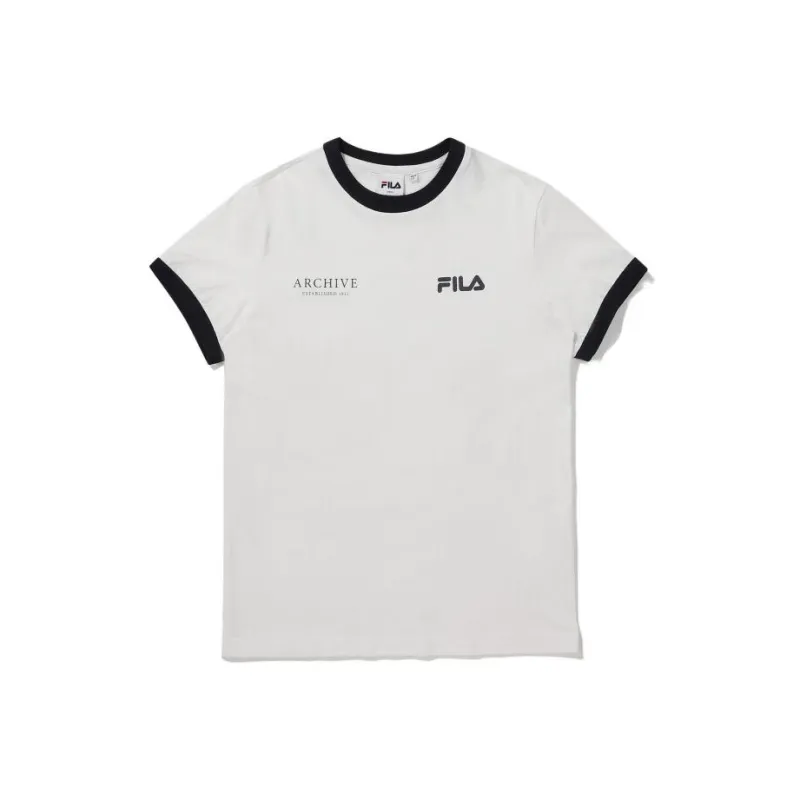 FILA Set in Sleeve T Shirt Women's White-0