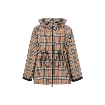 Burberry Women's Traditional Check Print Jacket Beige