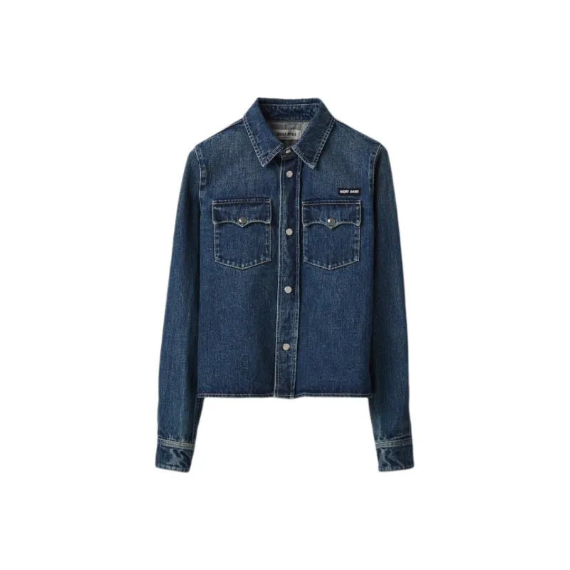 MIU MIU SS24 Shirt Women's Blue-0