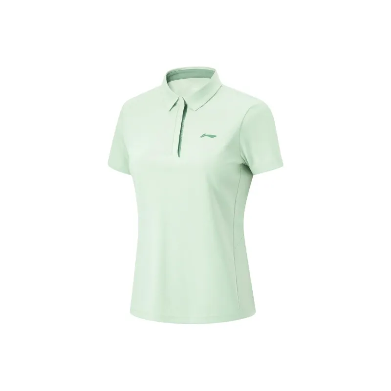 LiNing Fitness Series Polo Shirt Women's Ice Fat Green-0