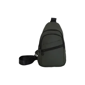 H YXIANG PU Sling Bag Men's Black/Gray/Green