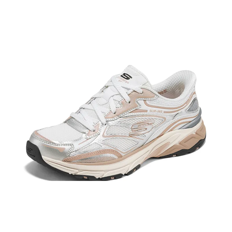 Skechers Low Top Chunky Sneakers Women's White Gold-2