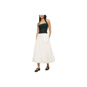 REFORMATION Malika Linen Top Camisole Women's Black