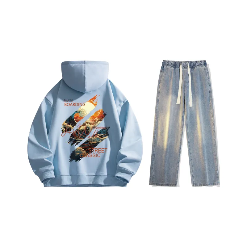 Airwalk Sweatshirt Set Unisex Black-24