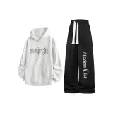 Clothing Sets[White Sweatshirt+Black Pants]