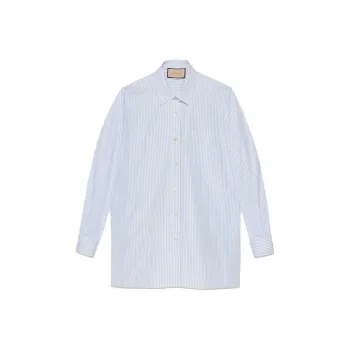 GUCCI Logo embroidered Striped Shirt
