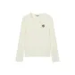 B-Ivory White (Crew Neck with Ribbed Cuffs)