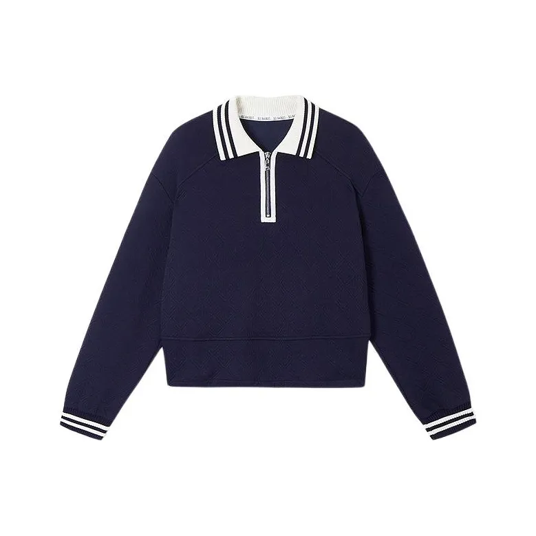 XII BASKET Polo Shirt Women's Navy Blue-0