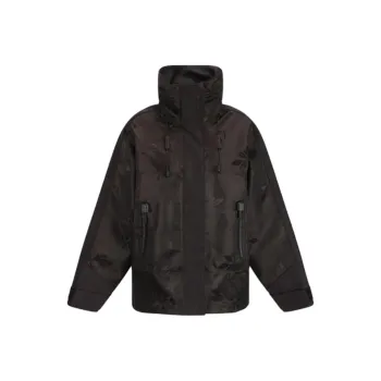 PRADA Patterned Jacquard High Neck Padded Jacket