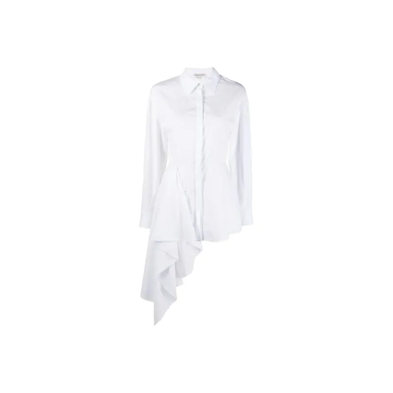 Alexander McQueen Asymmetric Button Up Shirt-0
