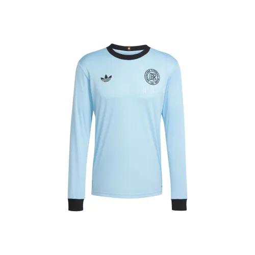 Adidas Originals ANNIVERSARY SS25 Soccer Jersey Men's Clear Blue/Black