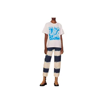 Sandro T Shirt Women's Blue White