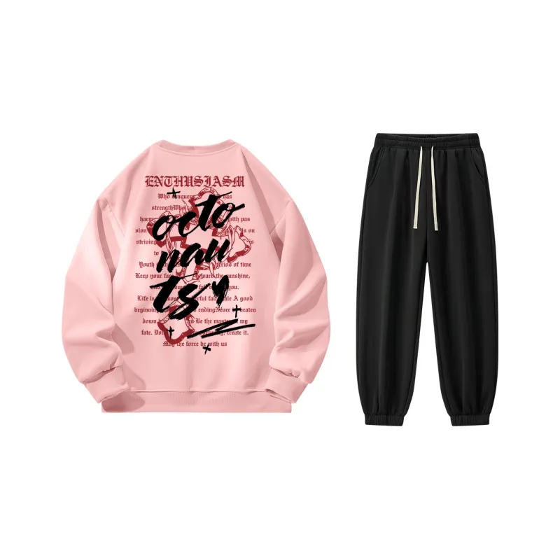 Small Columns Under The Sea Sweatshirt Set Unisex-20