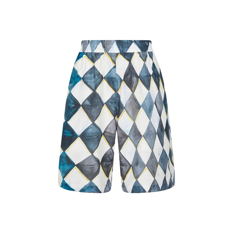 CROQUIS Casual Shorts Men 482 Blue/Gray Combination-0