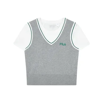FILA T Shirt Women's 2 Pack Elegant Heather Gray