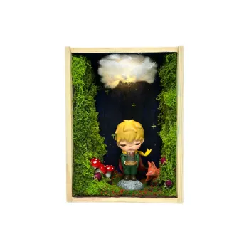[Set Scenery & Resculpt] POP MART The Little Prince HIRONO X LePetit Prince Collection Finding Rose Hang Tag Box 20cm