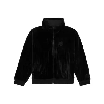 Tommy Hilfiger Faux Fur Hoodie Tops Dark Jackets Coats Women's Black